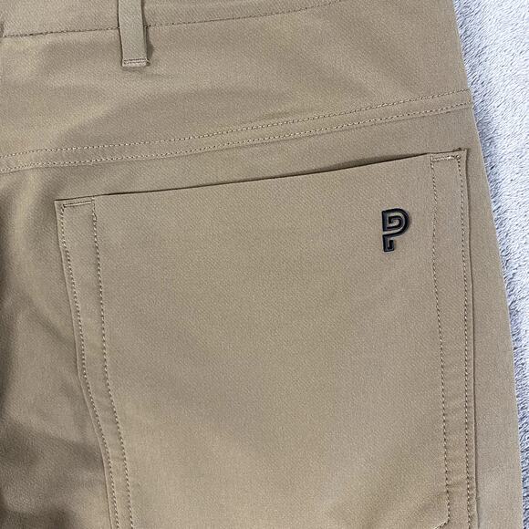 Public Rec 5 Pocket Athletic Fit Tech Pants Comfort Stretch Men 33x32 Tan - Picture 7 of 12